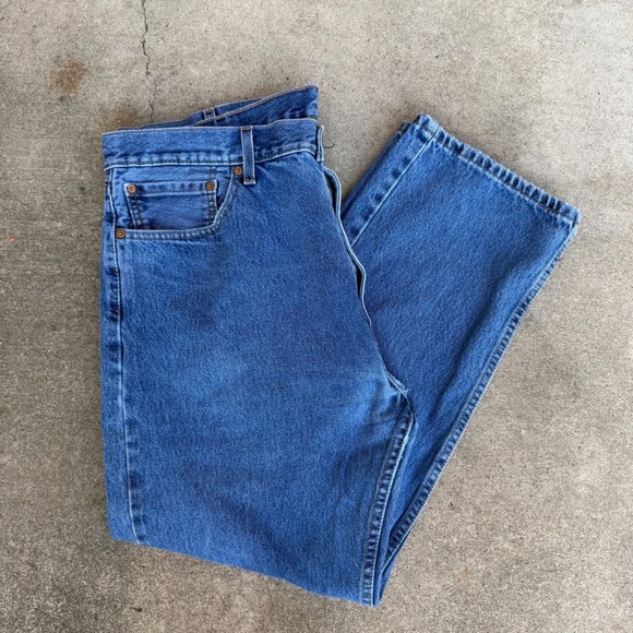 Levi's Other - Levis 505 Regular Fit Straight Leg Jeans Mens 42x30 Blue Denim 505-0216